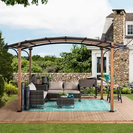Sunjoy Pavillon Beige Echtholz