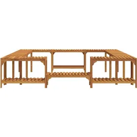vidaXL Quadratische Outdoor Hot Tub Umrandung braun 250 x 250 cm