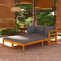 Festnight Doppel Sonnenliege Holz Gartenliege Doppelliege Outdoor 2 Personen Sonnenbett Holzliegen Outdoor Balkon Bettsofa Loungebett Gartenbett Holz Liege Outdoor