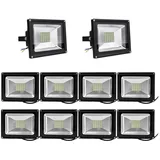 10pcs 30W SMD LED Strahler Fluter,Greenmigo IP65 Flutlicht Leuchtmittel Baustrahler Scheinwerfer Warmweiß Wandstrahler Außenstahler Leuchtmittel ...