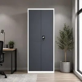 VCM Malivo Aktenschrank 80 x 180 x 40 cm schwarz