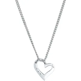 Elli DIAMONDS Halskette Herz Liebe Diamant (0,06 ct.) Silber
