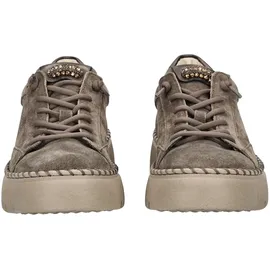 Gabor Plateausneaker GABOR "Gabor Sneaker Veloursleder", Damen, Gr. 39, braun (braun, grau), Veloursleder, Schuhe Plateausneaker