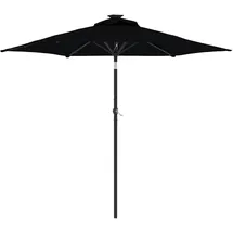 vidaXL Sonnenschirm mit LED 225 x 225 cm Schwarz