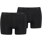 Puma Sport Mikrofaser-Herren-Boxershorts 2er-Pack, Schwarz, M