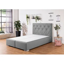 Home Affaire Boxbett HOME AFFAIRE "Tynan", grau, B:154cm L:210cm, Komplettbetten, Boxspringbett, wahlweise mit Bettkasten, in H2, H3 & H4 erhältilich