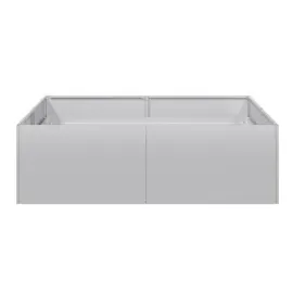 vidaXL Pflanzkübel 100 x 100 x 30 cm Verzinkter Stahl