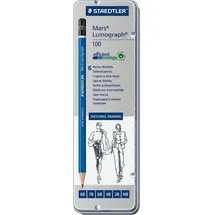 Staedtler Bleistift Mars Lumograph 6 St. Blau/Schwarz