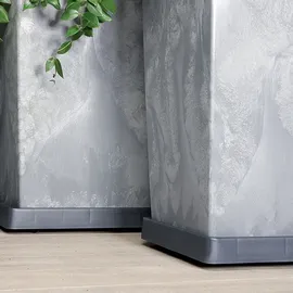 Prosperplast Mobile Saucer Square 36,6 x 36,6 x 6 cm Grau