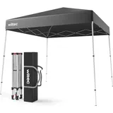 Wiltec Wiltec, Pavillon, Faltpavillon 250x250cm grau wasserdicht, Pavillon Gartenpavillon Camping 250 cm, 250 cm)