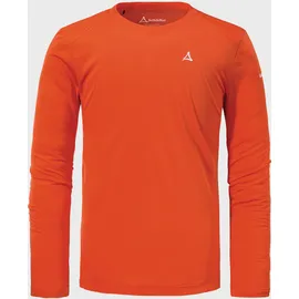 Schöffel Funktionsshirt "Longsleeve Rodica2 M", Herren, Gr. 48, orange (5480, orange), Oberstoff : 88% Polyester 12% Lyocell, sportlich, Rundhals, Langarm, Shirts