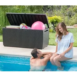 KETER Gartentruhe Capri 123 x 57 x 35,5 cm Dunkelgrau