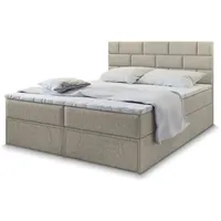 Masseno Boxbett mit Bonell Matratze und Topper, Polsterbett mit