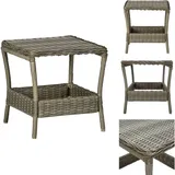 Gartentisch Braun 45x45x46,5 cm Poly Rattan - Gartentisch - Outdoor-Tisch - Polyrattan Tisch - Balkontisch - Terrasse