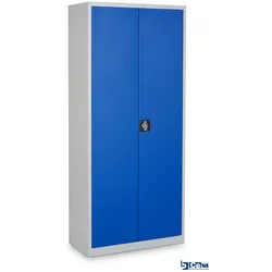 CEHA Stahl- und Flügeltürenschrank 92 x 50 cm enzianblau mit verzinkten Fachböden