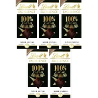 Lindt Excellence 100 % Kakao Pur Noir Infini Schokoladentafel 50g x 5