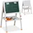 Relaxdays Kinderstandtafel, Weiß, Holz, Holzwerkstoff, Rechteckig, 39x77x44.5 cm, Spielzeug, Kinderspielzeug, Malen & Basteln