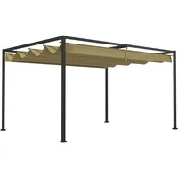 Outsunny - Pergola - 400Lx300Wx222Hcm - Khaki