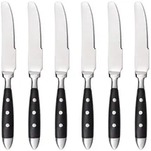 Gräwe Dessertmesser, Serie Nürnberg, 6er Set, schwarze Griffe