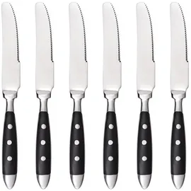 Gräwe Dessertmesser, Serie Nürnberg, 6er Set, schwarze Griffe