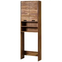 MASSIVMOEBEL24.DE Malmö 2 Waschmaschinenschrank 64 x 26 x 193 cm Braun Holz, Massivholz