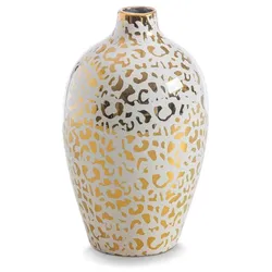 Vase Leo 24,5 cm Steinzeug Gold