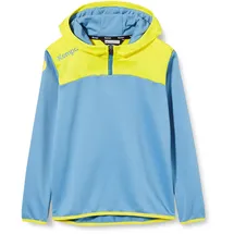 Kempa Emotion 2.0 Quarter Zip Hoodie, Dove Blau/limonengelb, 4XL
