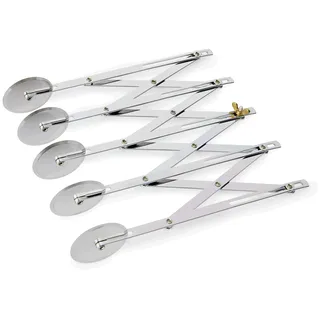 WAS Germany - Teigschneider, 5 Rädchen Ø 5 cm, 24 cm, mit  justierbarer max. Schnittbreite 12 cm, Edelstahl