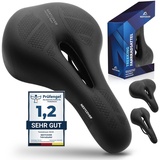 Nextcover NEXTCOVER® Fahrradsattel mit Memory-Foam 2.0 und [Volume-Air] Federung I maximaler Fahrkomfort I ergonomischer Fahrrad Sattel für Damen & Herren I