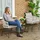 Outsunny Gartenstuhl 2er-Set 57 x 60 x 71 cm beige mit Kissen