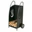 Heibi Kaminholzwagen Metall 55 x 42 x 105 cm Schwarz