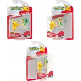 Nintendo Pokémon PKW4066 - Battle Figure Pack - Pikachu, Serpifeu, offizielle detaillierte Figuren, je 5 cm