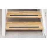 5 cm Holz Treppen Anti Rutsch Streifen + gummiert anthrazit schwarz+ verschiedene