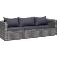 vidaXL Garten-Sofagarnitur grau