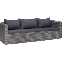 vidaXL Garten-Sofagarnitur grau