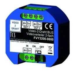 TCS FVY3200-0600 Videoverteiler für Video 2-Draht:BUS, keine Kaskadierung, passiv zur Aufsplitterung von Videosträngen, Einbau in Unterputzdose,