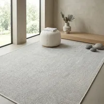 Sehrazat Teppich SEHRAZAT "Ada, auch als Läufer", grau (grau cream), B:80cm H:10mm L:300cm, Polyester, Teppiche, Teppich, Kurzflor, robust, Wohnzimmer