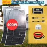 400W Solaranlage Komplettset mit flexiblem Solarpanel für Wohnmobil, Camper, Caravan, Boot und Camping