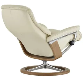 Stressless Relaxsessel mit Hocker Leder 79 x 103 x 73 cm Creme
