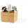 Excelsa Besteckkorb Utensilienhalter Bambus 4 Fächer 13,5 x 14,5 x 13,5 cm Braun