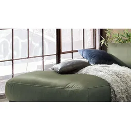 KAWOLA Ecksofa Lola Leder Recamiere links moosgrün