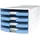 HAN Schubladenbox IMPULS 1013-54 DIN A4/C4 4Fächer offen ws/h.bl
