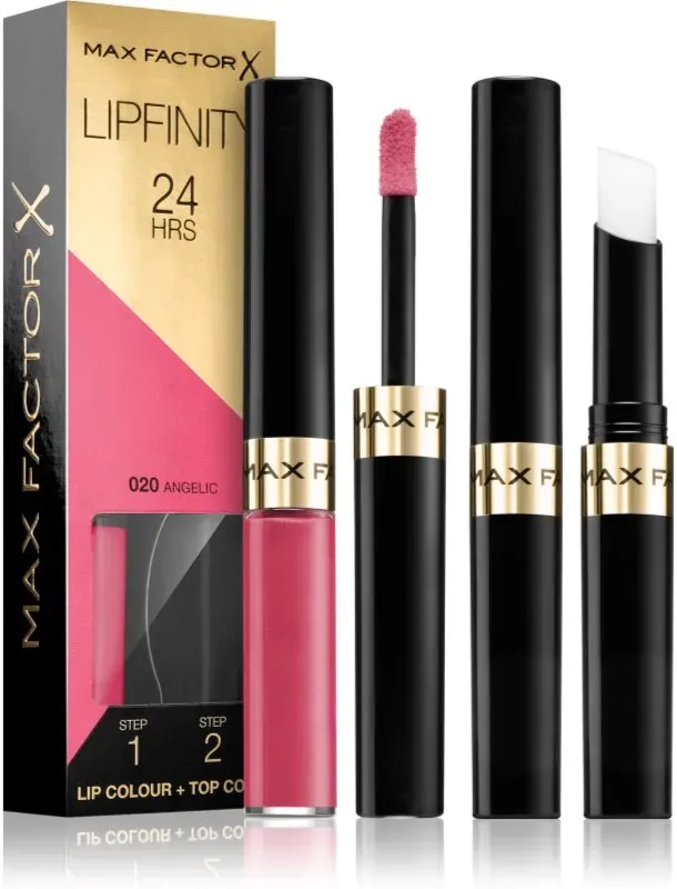 Max Factor Lipfinity Lip Colour langanhaltender Lippenstift mit Balsam Farbton 020 Angelic 4,2 g