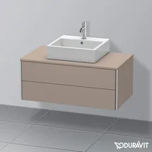 Duravit XSquare Waschtischunterschrank, 2 Schubkästen, Basalt matt