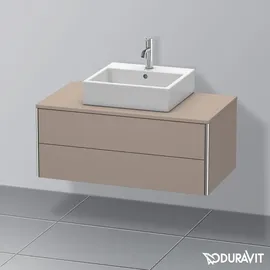 Duravit XSquare Waschtischunterschrank, 2 Schubkästen, Basalt matt