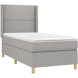 vidaXL Boxspringbett 100 x 200 cm Hellgrau