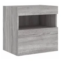 VidaXL TV-Wandschrank mit LED-Leuchten Grau Sonoma 40x30x40 cm