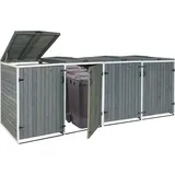 MCW Mülltonnenverkleidung H74 126 x 98 cm grau-weiß