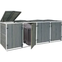 MCW Mülltonnenverkleidung H74 126 x 98 cm grau-weiß