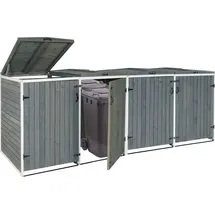 MCW Mülltonnenverkleidung H74 126 x 98 cm grau-weiß